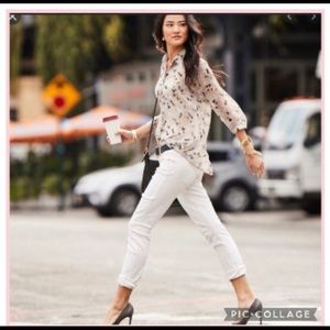 Cabi White Slim Boyfriend jeans Size 10 NWOT
